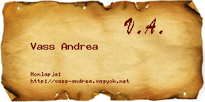 Vass Andrea névjegykártya