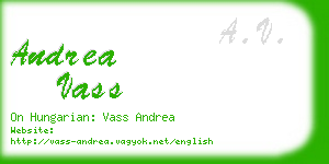 andrea vass business card